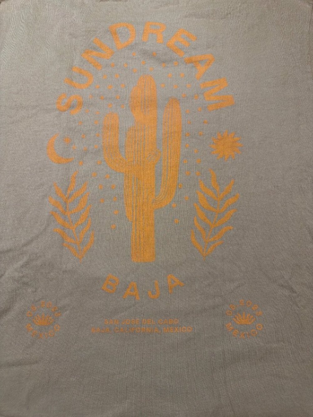 Sundream Baja Graphic Tan T Shirt San Jose Del Cabo Mexico Cotton Size M NWOT